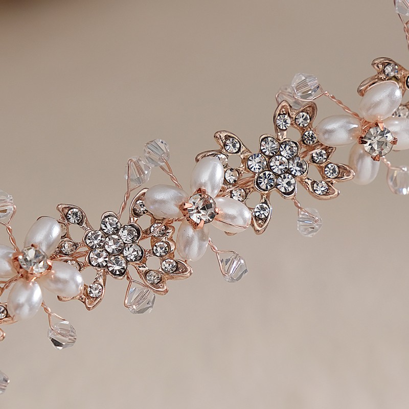 Streamer Headband Supplier - Children's Pearl Streamer Headband Princess Net Gauze Ponytail Headband