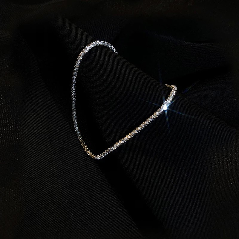 Silver Anklet Factory - 925 Sterling Silver Thin Minimalist Plated Shiny Chains Anklet for Women