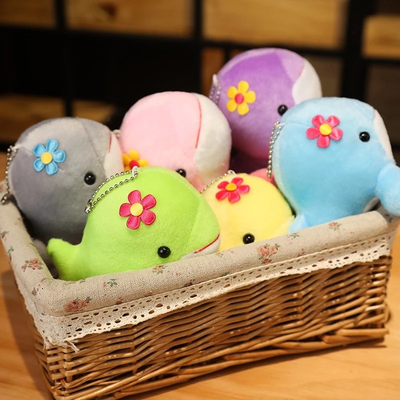 Whale Plush Keychain Supplier - Kawaii 10cm Cute Whale Plush Key Chain Kids Toys Gift