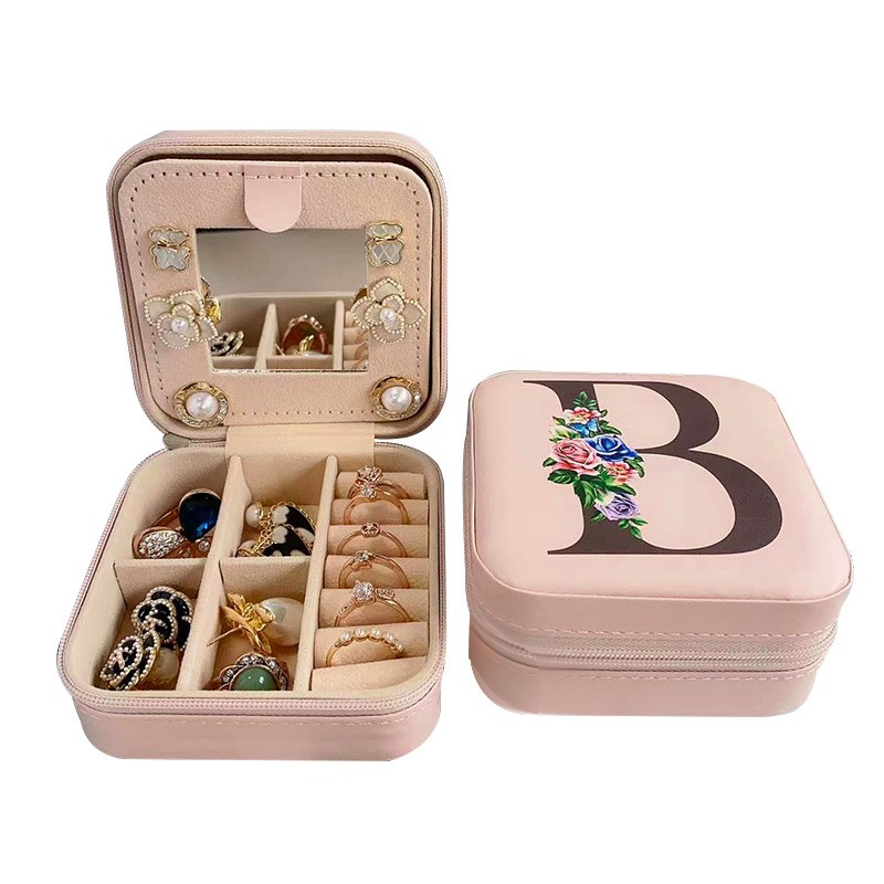 Portable Storage Manufacturer - YIYUN Wholesale Portable Mirror PU Printed 26 Letter Storage Box