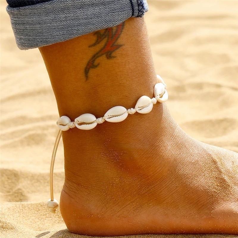 Shell Anklet Manufacturer - Natural Shell Cuban Bohemia Chunky Anklets for Women Foot Jewelry