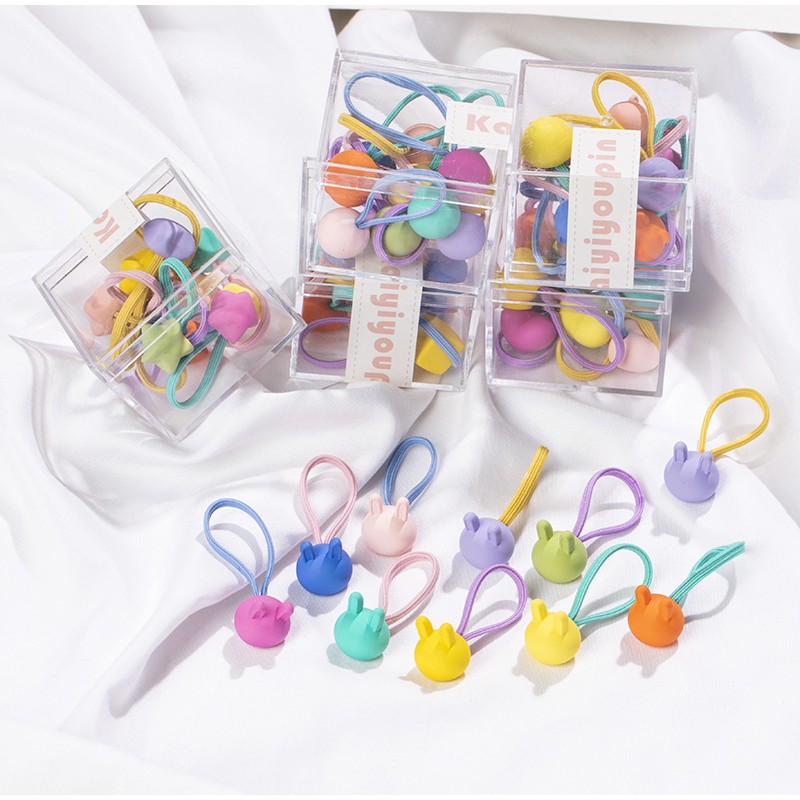Hair Rope Manufacturer - 10pcs/box Korean Girl's Head Rope High Stretch Candy Color