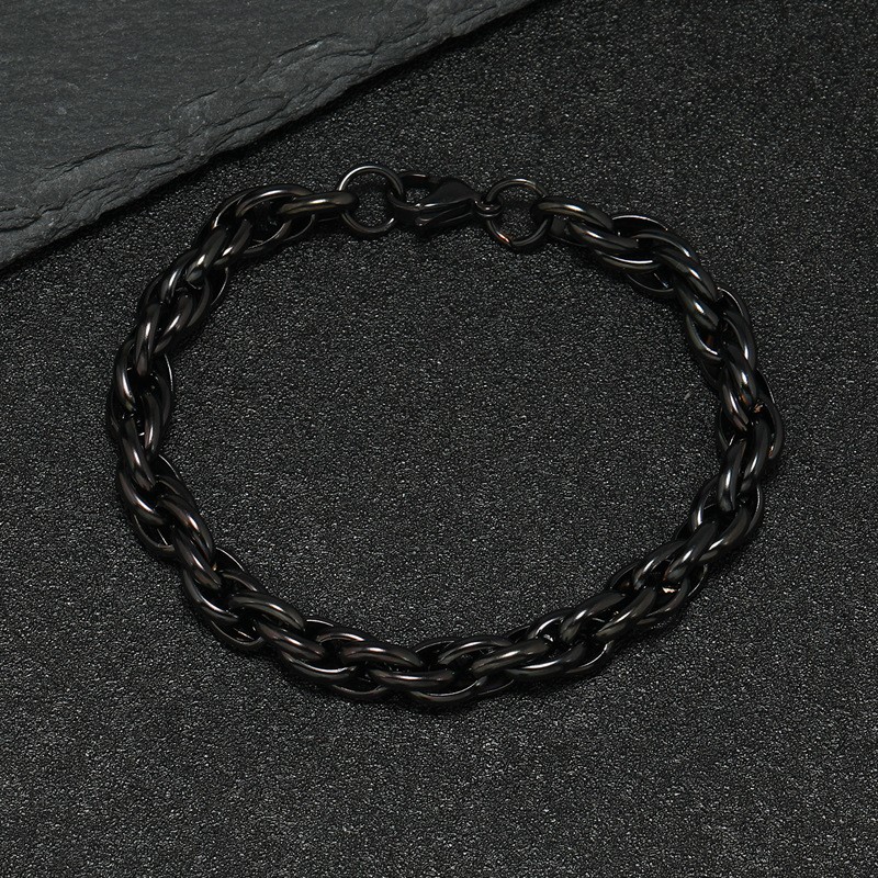 Cuban Chain Bracelet Factory - High Quality Waterproof Hip Hop Cuban Chain Twist Chain Bracelet