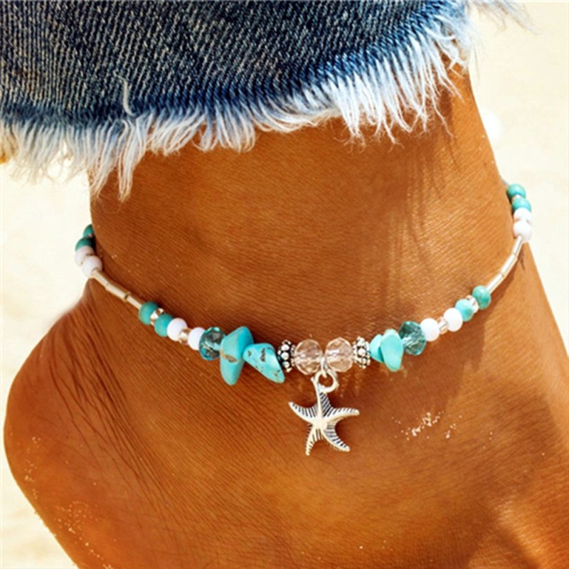 Shell Anklet Manufacturer - Leg Chain Shell Beads Starfish Anklets for Women Beach Jewelry