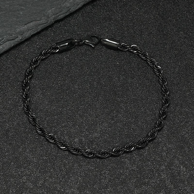 Cuban Chain Bracelet Factory - High Quality Waterproof Hip Hop Cuban Chain Twist Chain Bracelet