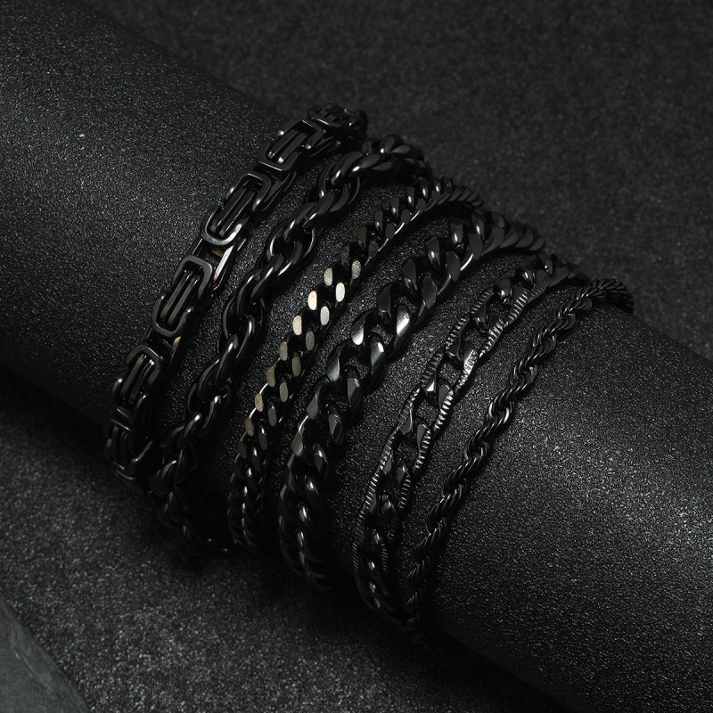 Cuban Chain Bracelet Factory - High Quality Waterproof Hip Hop Cuban Chain Twist Chain Bracelet