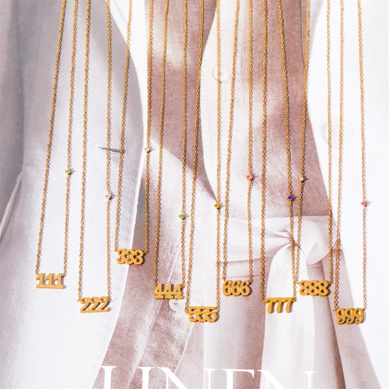 Digital Necklace Factory - Angel Digital Necklace with Diamond Pendant Waterproof Non-fading