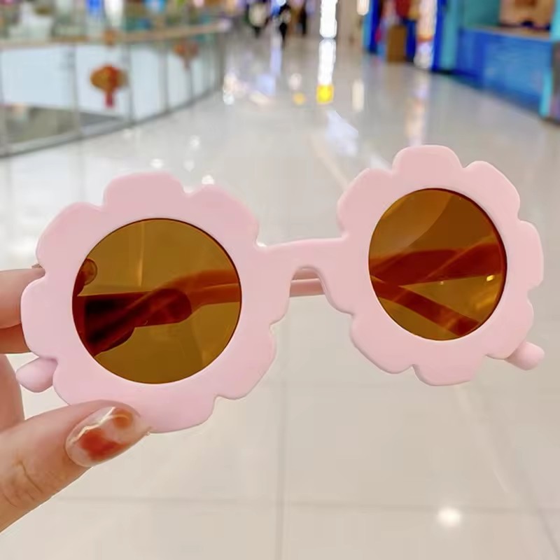Children Sunglasses Manufacturer - 2024 Multi-color Plastic Sunflowers Kids UV400 Sunglasses