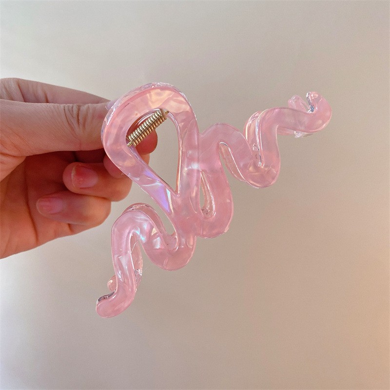 Resin Clip Supplier - Fashion Resin Half Tie Hair Back Head Small Grab Clip Shark Clip