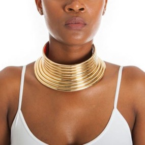 Ethnic Necklace Manufacturer - Ready to Ship Fashion Ethnic Multi-layered Africa Choker Necklace