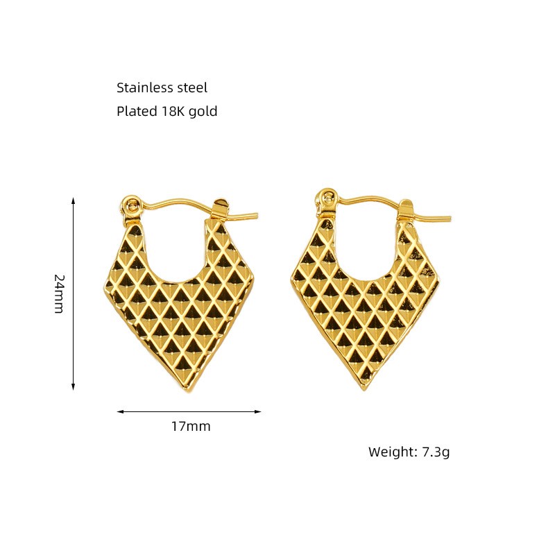 Hoop Earring Factory - 2024 New Design 18k Gold Plated Heart Evil Eye Hoop Earring for Women