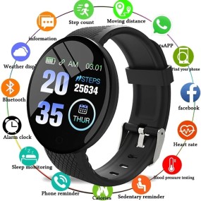 Smart Watch Manufacturer - D18 Smart Watch Blood Pressure Waterproof Heart Rate Monitor