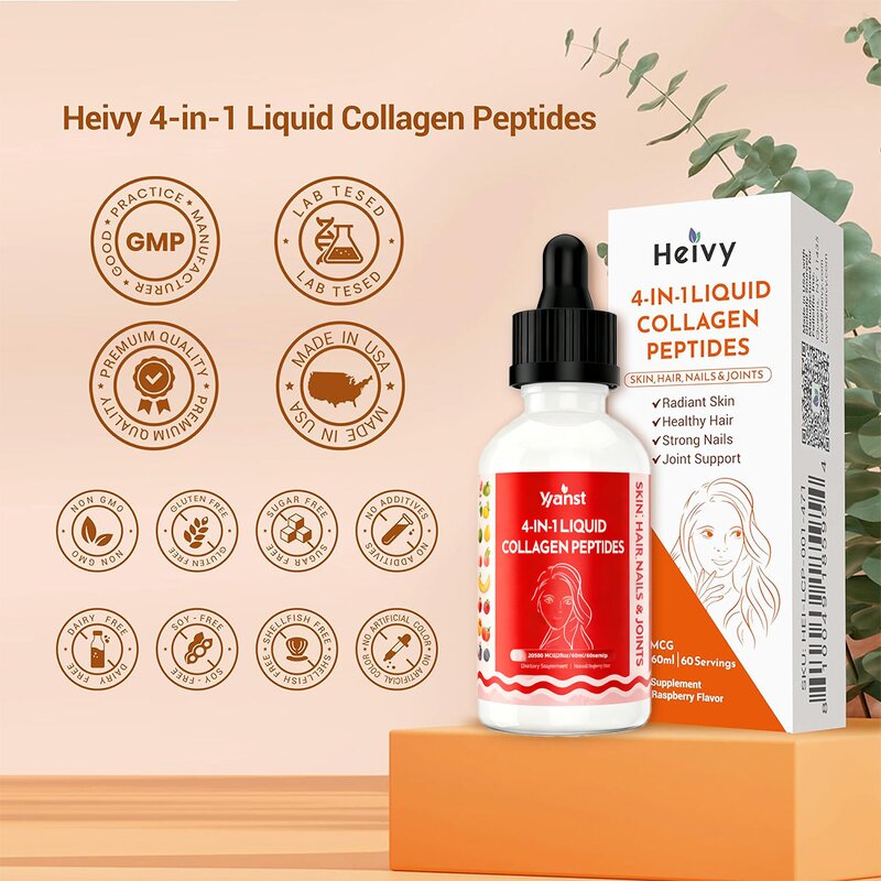 Collagen Peptides Manufacturer - 4-in-1 Beauty Drops for Radiant Skin in Food-Grade Bottles