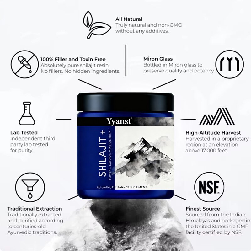 Shilajit Manufacturer - Pure Himalayan Resin with Fulvic Acid & 85+ Trace Minerals, Gold Grade