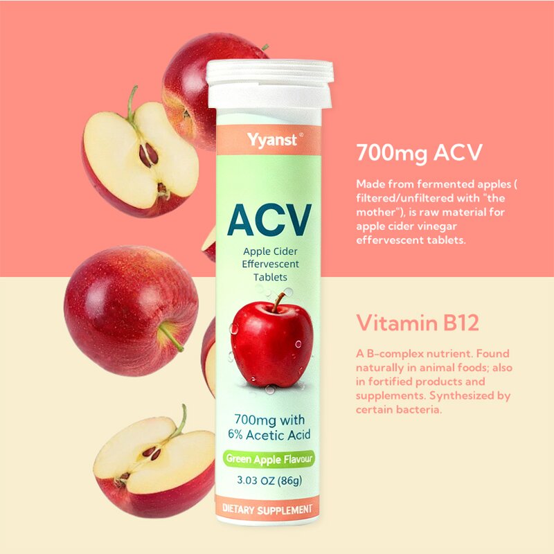 Slimming Effervescent Tablets Manufacturer - OEM Apple Cider Vinegar Formula for Metabolism & Digestion Support