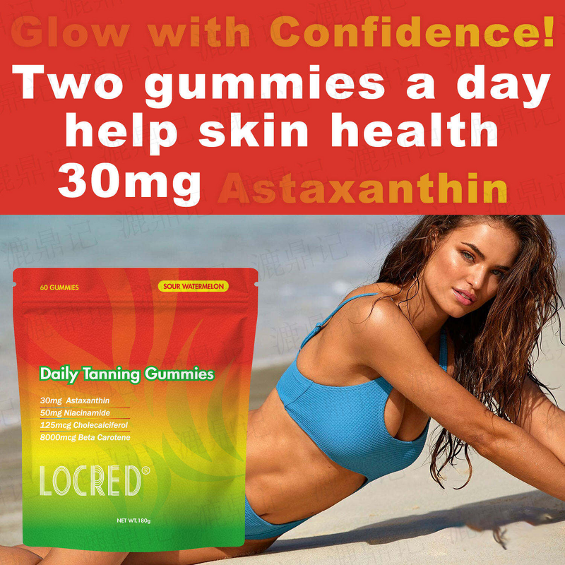 Tanning Gummies Manufacturer - Astaxanthin 30mg for Natural Skin Tan Support