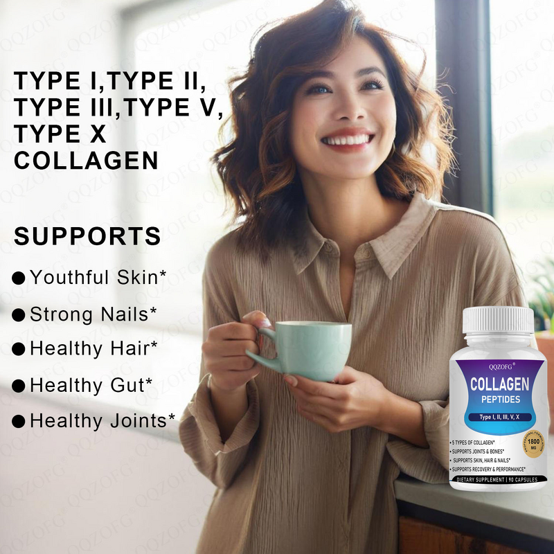Collagen Peptides Manufacturer - Dietary Supplement for Gut Health, Joints & Bones, 90 Capsules