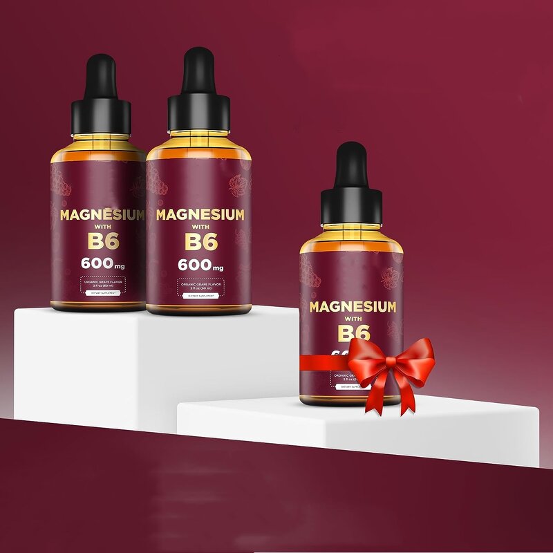 Liquid Magnesium Citrate Supplement Manufacturer - 500mg with Vitamin B6 for Mood & Muscle Relief