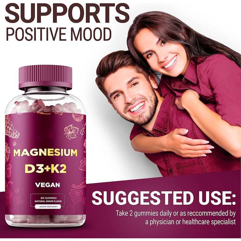 Magnesium Gummies Manufacturer - 500mg Magnesium Citrate with Vitamin D3 & K2 for Adults