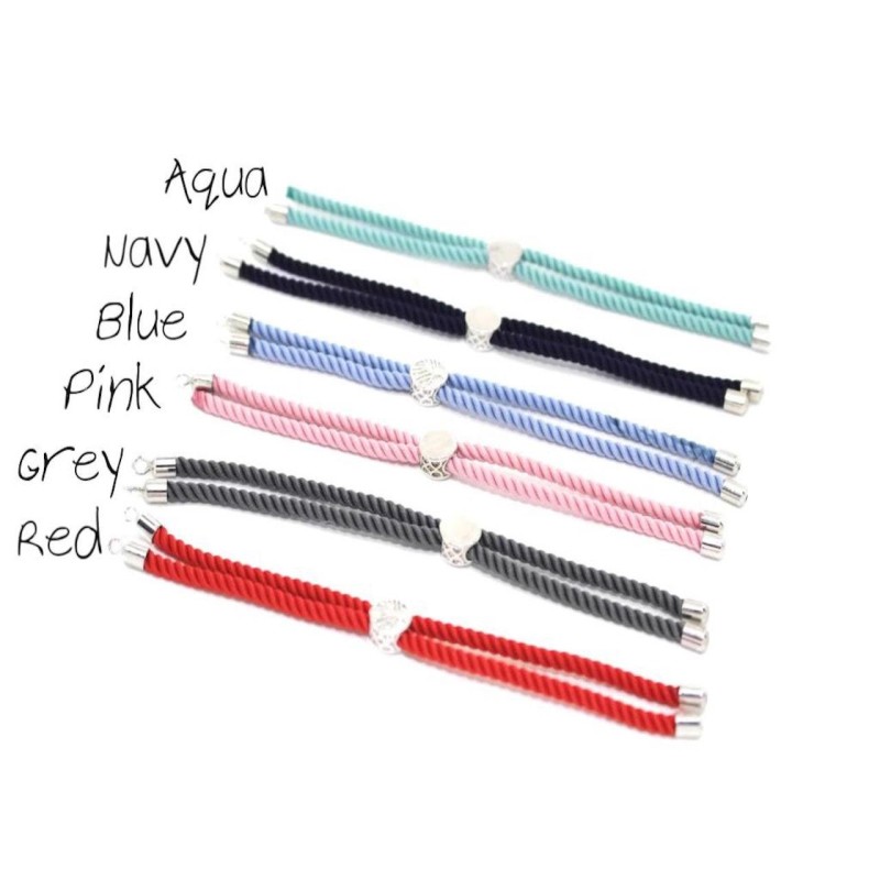 Slider Disc Bracelet Manufacturer - Personalized Stainless Steel Gold Slider Disc Engraved Letter Nylon Cord Bracelet