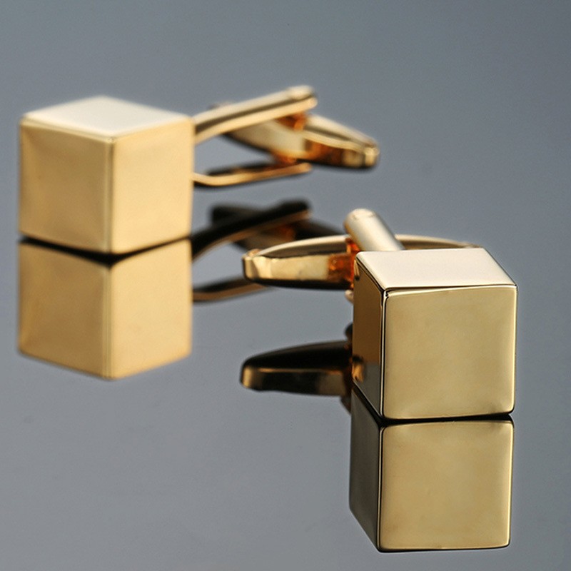 Laser Cufflinks Supplier - Wholesale Copper Black Golden Silver Laser Metal Personalized Cufflinks French Shirt Blank