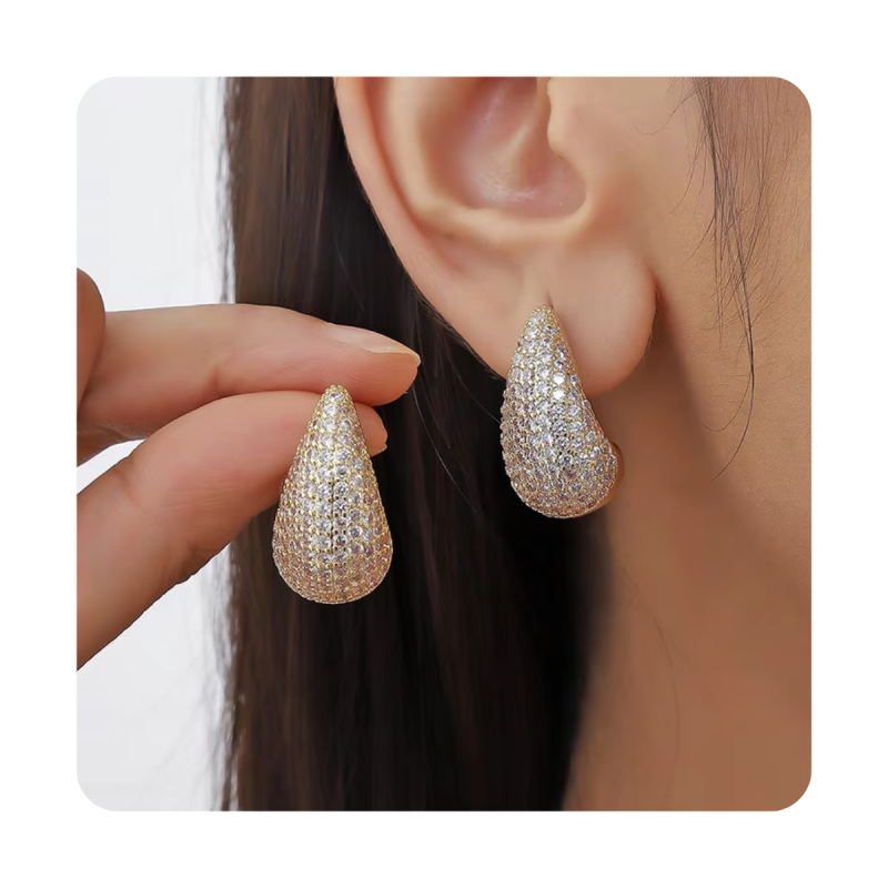 Crystal Zircon Necklace Factory - Fashion Dainty Jewelry Brass 18K Gold Plated Tarnish Free Crystal Zircon Charm Necklaces