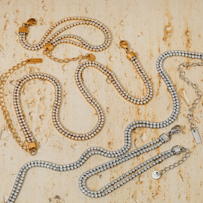 Pearl Jewelry Set Manufacturer - Femme Elegant Freshwater Natural Pearl Jewelry Gold Pearl Necklace Bracelet Set