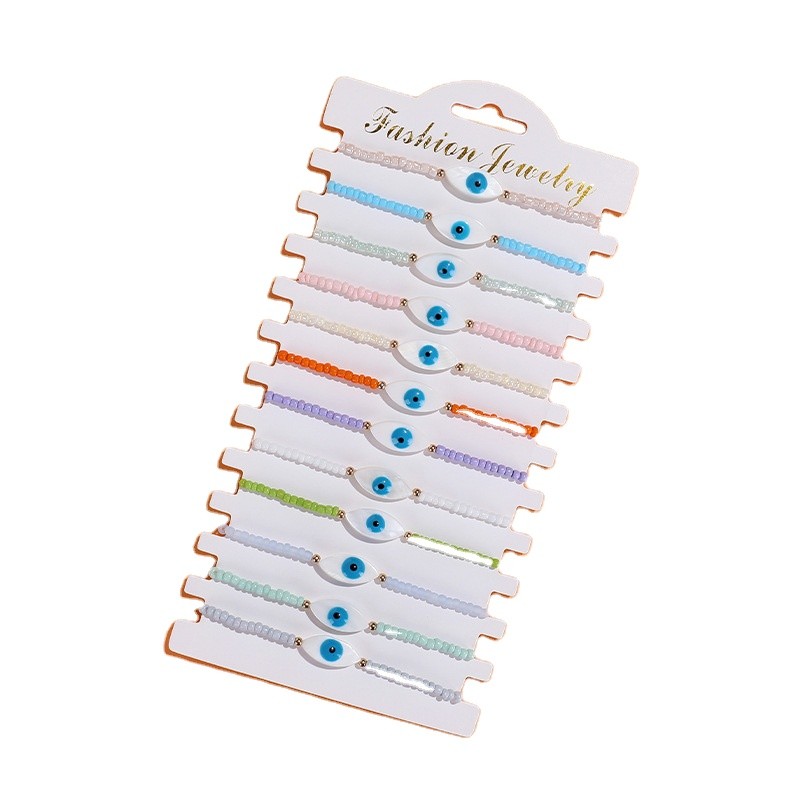 Braided Bracelet Supplier - Trendy Evil Eye Bracelet Set Colorful Handmade Braided Jewelry Charm Bracelets