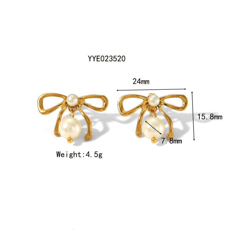 Starfish Set Supplier - Europe and America Titanium Steel Starfish Shell Pendant Collarbone Chain Stud Earrings Set