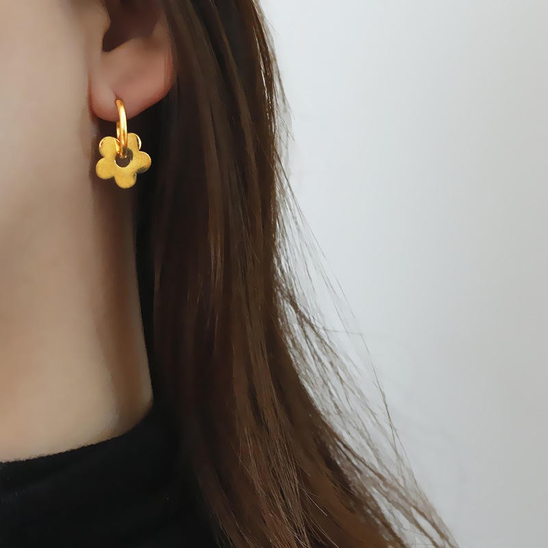 Jewelry Set Factory - Lucky Flower Set with Tonggle Clasp Paperclip Chains Necklace Bracelet Earrings