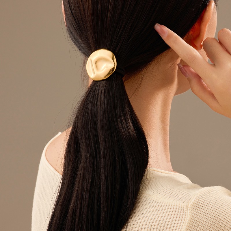 Ponytail Ornament Supplier - 2024 Elegant 18k Gold Waterproof Stainless Steel Heart Daisy Flower Ponytail