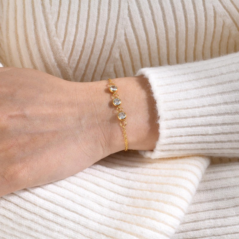 Evil Eye Bangles Manufacturer - 2023 Fashion Stainless Steel Bracelet Jewelry 14K Gold Plated Evil Eye Bangles