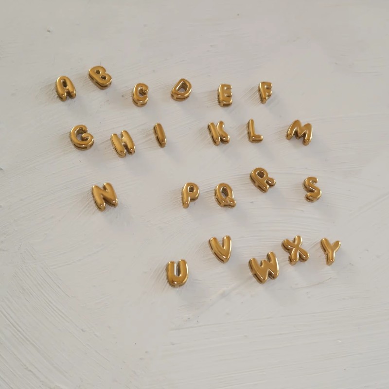 Bubble Name Necklace Supplier - 2023 Minimalist Tarnish Free Stainless Steel Personalized Mini Bubble Name Necklace