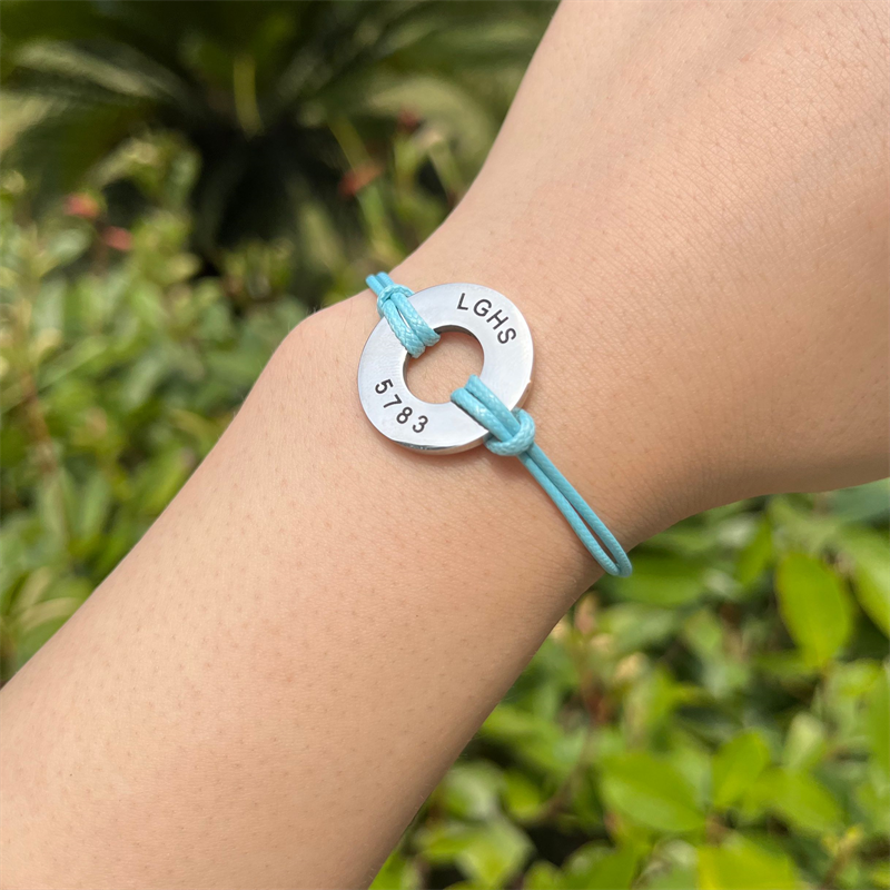 Infinity Bracelet Manufacturer - Minimalist Adjustable Stainless Steel Infinity Engraved Name Braid Rope Bracelets