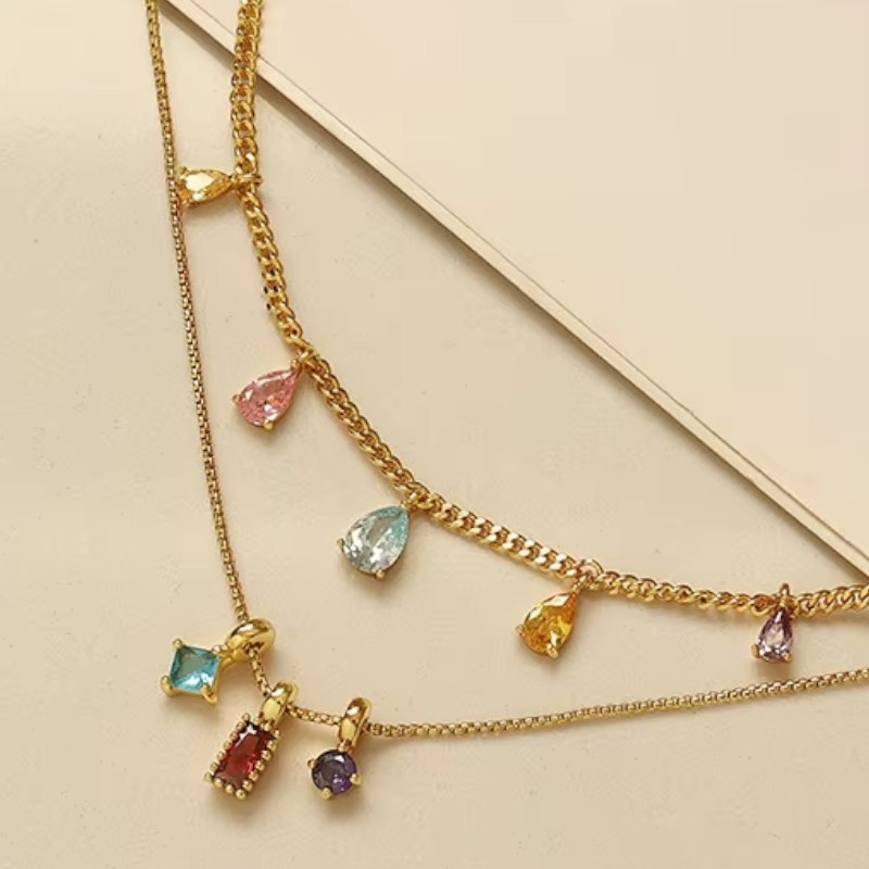 Flower Pendant Supplier - 2024 New Arrival Flower Drop Nickle Free Zircon Pendants DIY Brass Pendant Charms