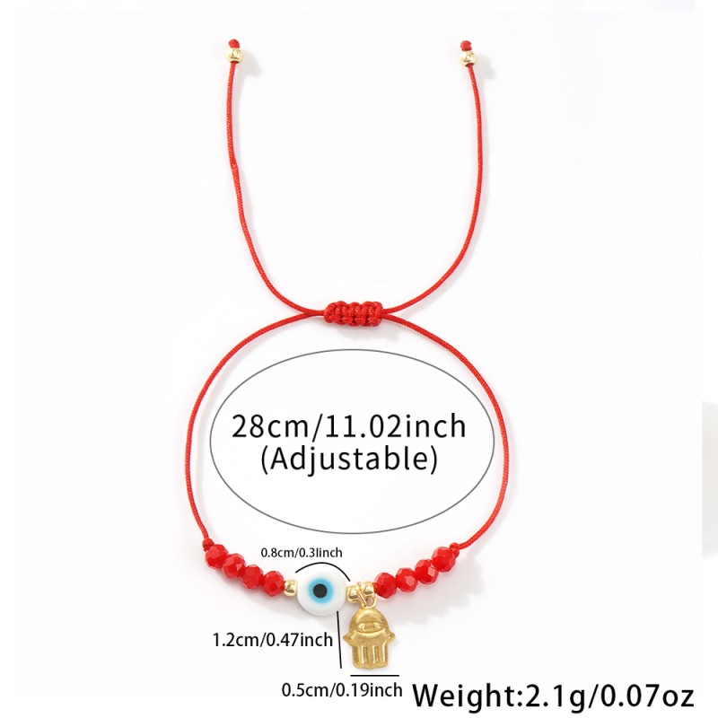 Hamsa Bracelet Factory - Women's Handmade Evil Eye Hamsa Hand Bracelet Set Greeting Card Jewelry Gift