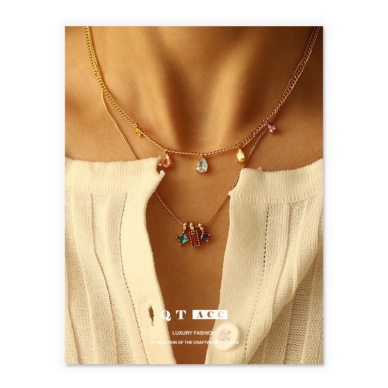 Flower Pendant Supplier - 2024 New Arrival Flower Drop Nickle Free Zircon Pendants DIY Brass Pendant Charms