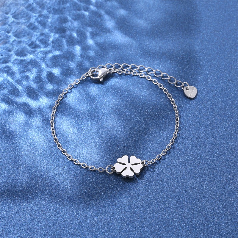 Titanium Bracelet Factory - 2024 New Model Titanium Steel 18k Gold Plating Non-fading Simple Smooth Surface Bracelet