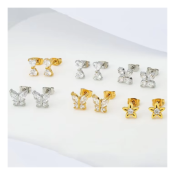 Geometric Hoop Earrings Factory - Fashion Jewelry Earrings Women Accessories Geometric Cubic Zirconia Gold Square Hoop