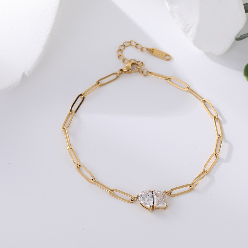 Tennis Set Factory - Everyday Luxury Stainless Steel Double Row Diamond Tennis Necklace Bracelet Set