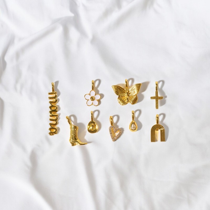 Bear Pendant Necklace Manufacturer - High Quality 18K Gold Stainless Steel Chain with CZ Stone Shiny Bear Pendent