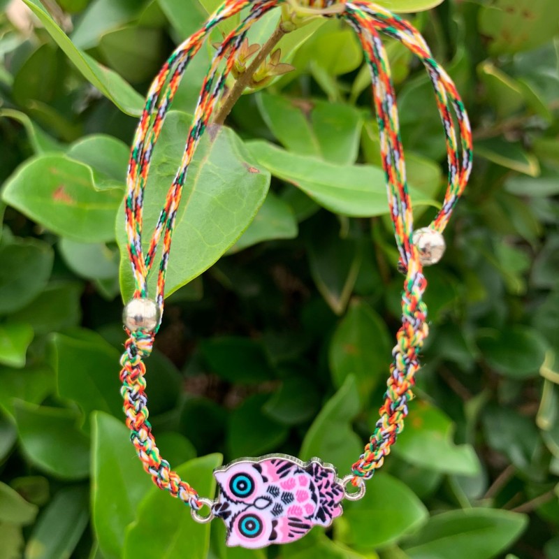 Owl Rope Bracelet Manufacturer - Colorful Owl Charm Bracelet Set Handmade Braided Rope Bracelets Animal Jewelry