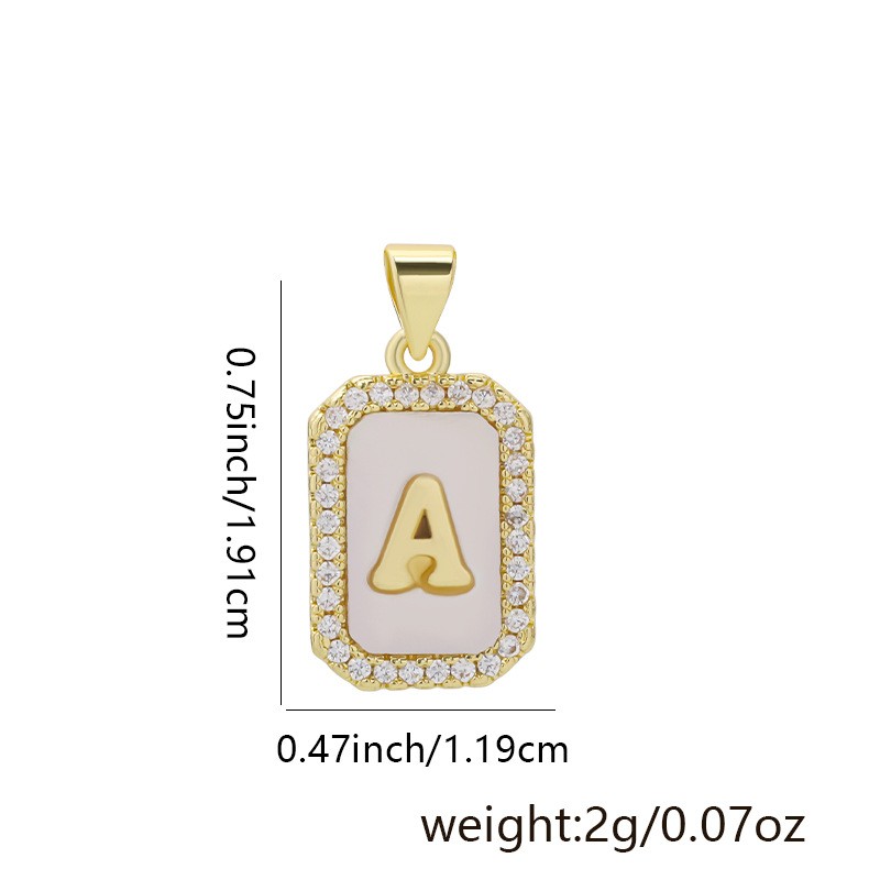 Initial Necklaces Supplier - Dainty Minimalist Mother Of Pearl Shell Letter Charm Box Chain Wholesale