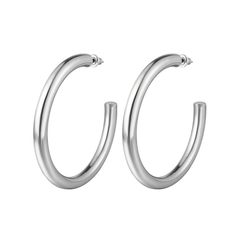 Round Hoop Earrings Factory - Stainless Steel Waterproof Gold Silver Small Medium Large Hoop for Women