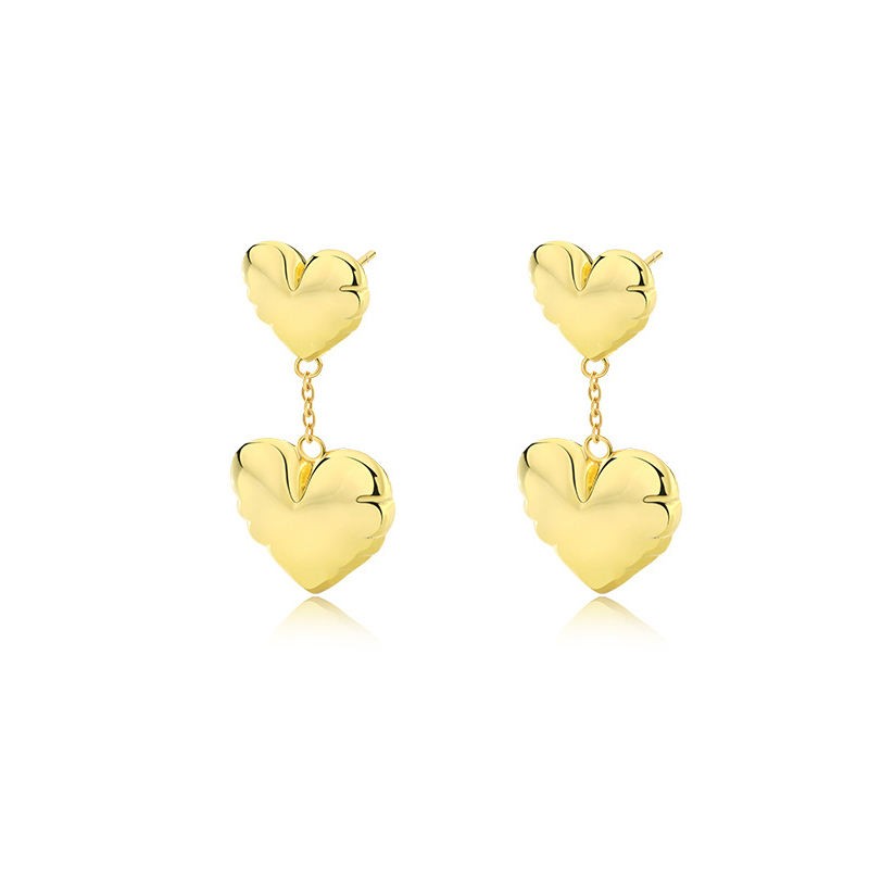 Hammered Necklace Supplier - Dainty 925 Sterling Silver Women Hammered Geometric Necklace Gold Plated Triple Ring