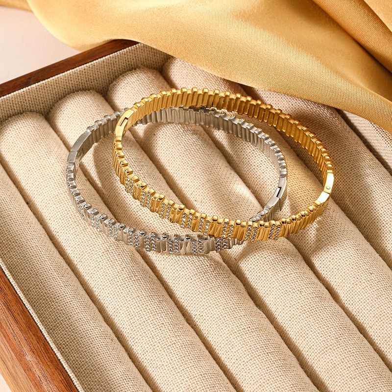 Designer Bangle Factory - Luxury Stainless Steel Men Women Designer Fashion Gold Bangle Bracelet 18k Waterproof