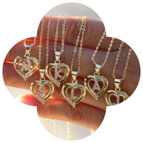 Alphabet Choker Factory - 26 Initial Letter Alphabet Charm Jewelry a to Z Alphabet Choker Chain 18k Gold