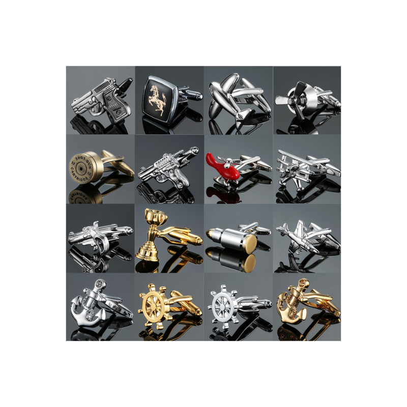 Transportation Cufflinks Factory - 2023 New Arrival Transportation Series Bicycle Motorcycle Racing Cufflinks French