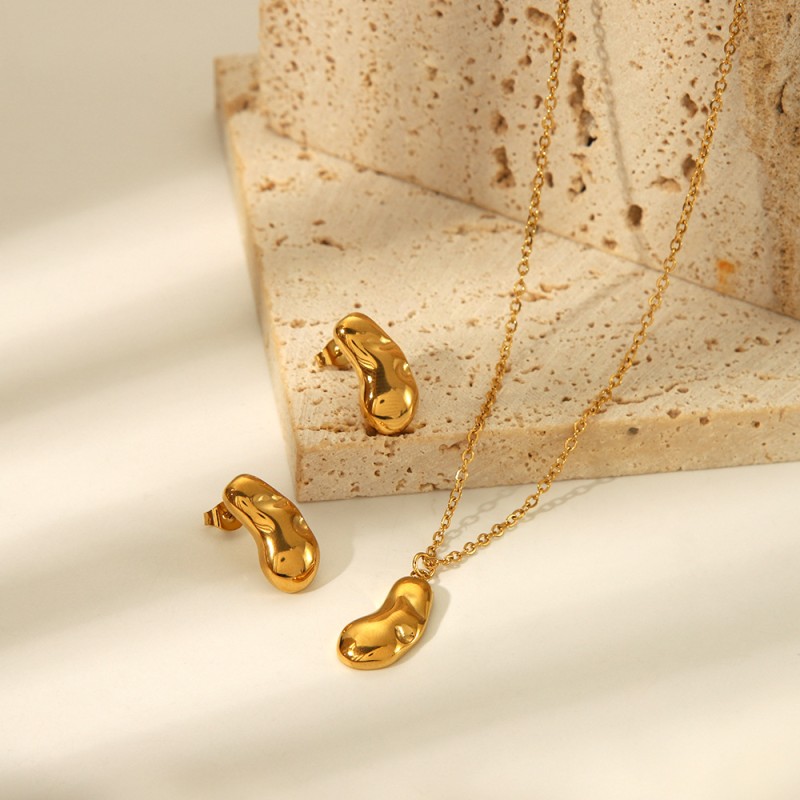 Sunflower Set Manufacturer - Luxury Stainless Steel Chain Women's Tarnish-free Rotatable Sunflower Pendant Crystal Ring