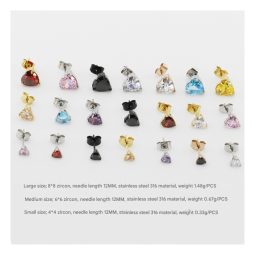 Butterfly Stud Earrings Supplier - Non Tarnish Jewelry Waterproof 18K Gold Pvd Plated Zircon Butterfly Flower Studs